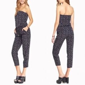 Express Floral Strapless Jumpsuit